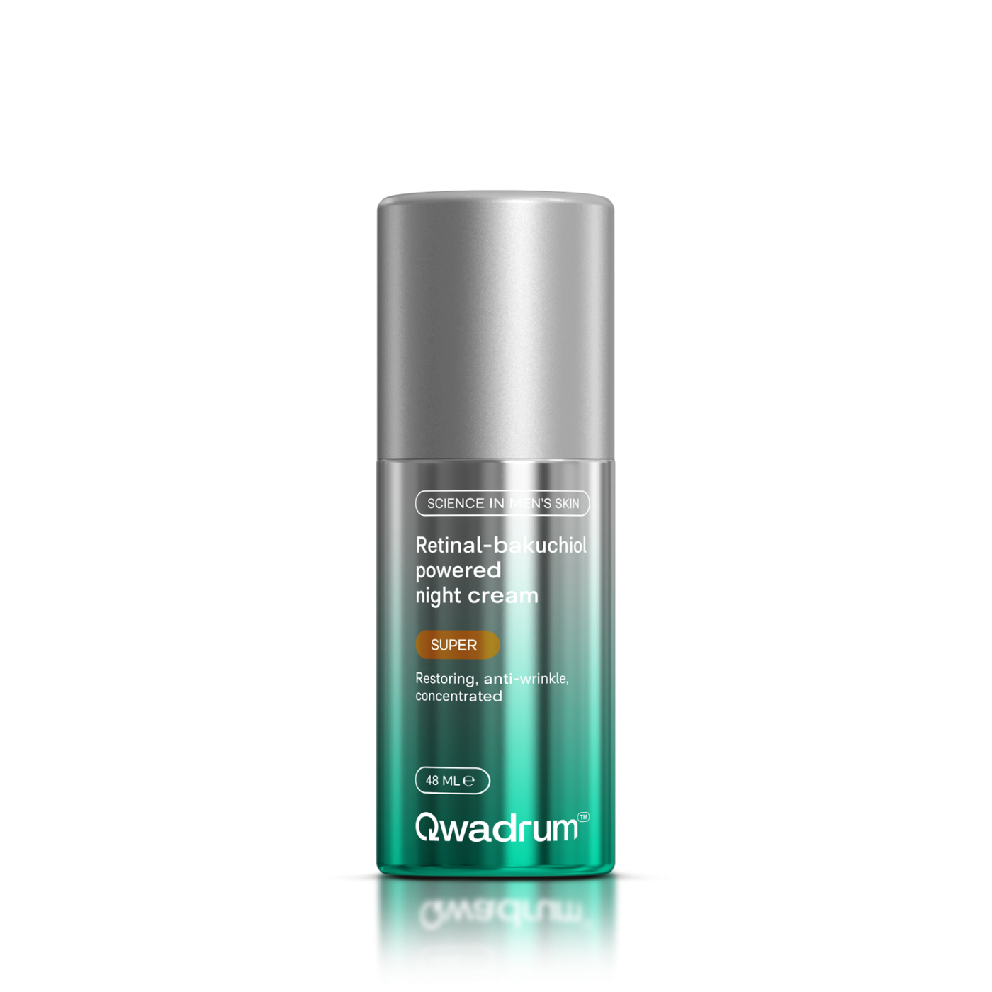 Qwadrum Retinal-Bakuchiol Powere Nigth Cream.Linea Masculina.